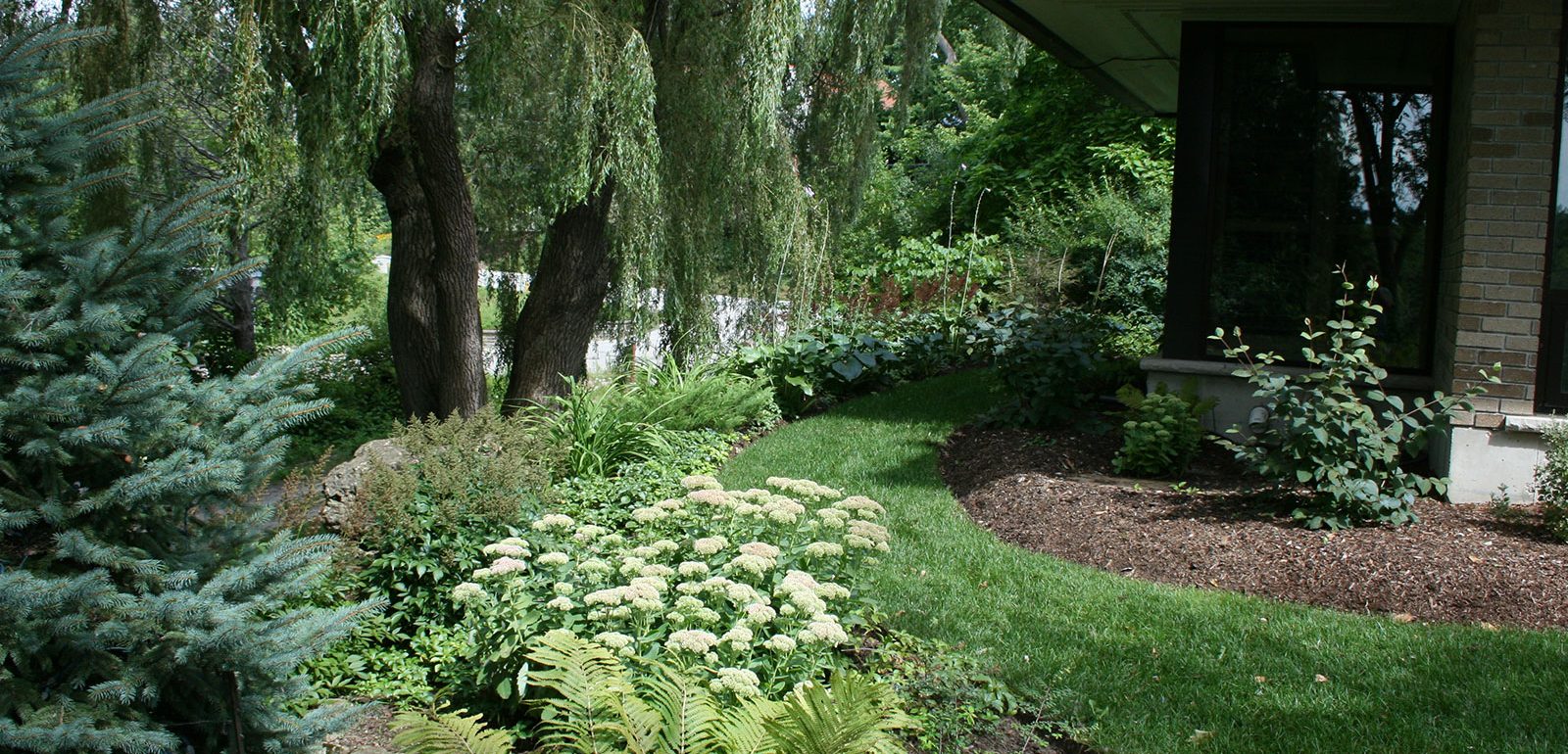 Lush Garden Pathway around the corner
