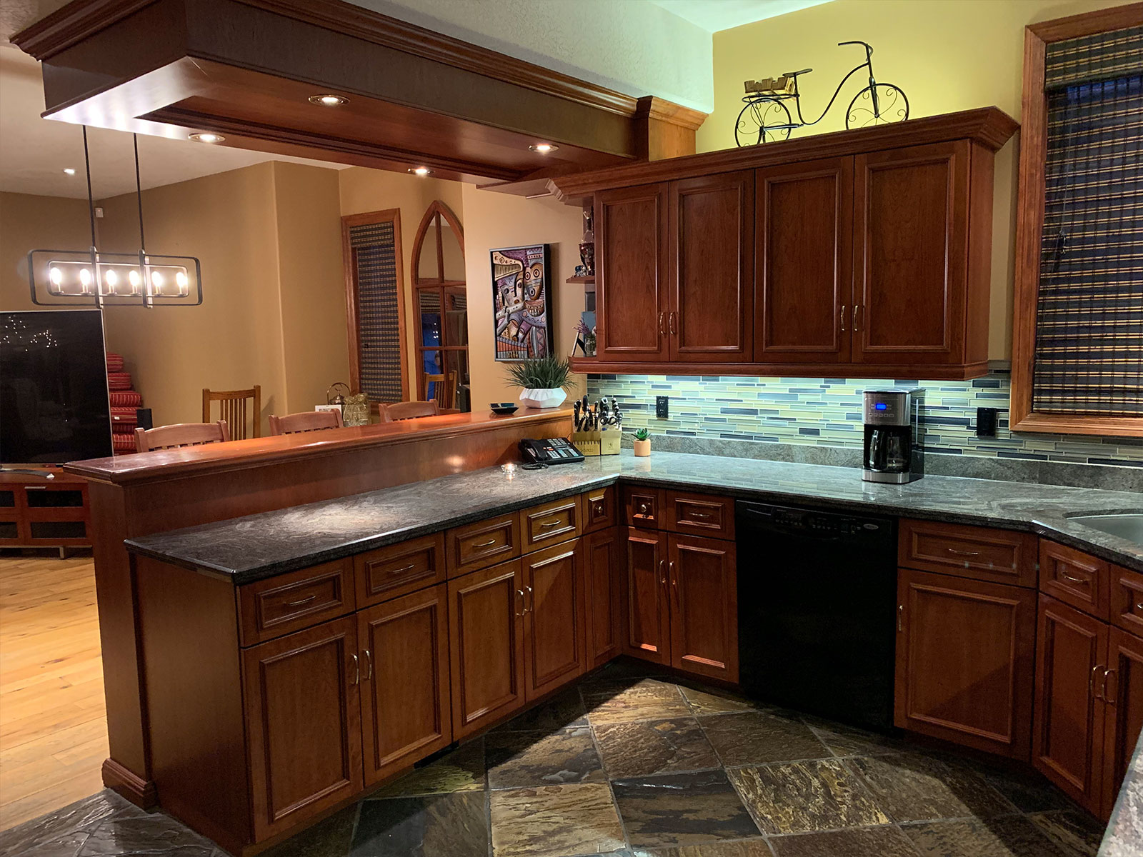 What Countertop Color Looks Best With Cherry Cabinets