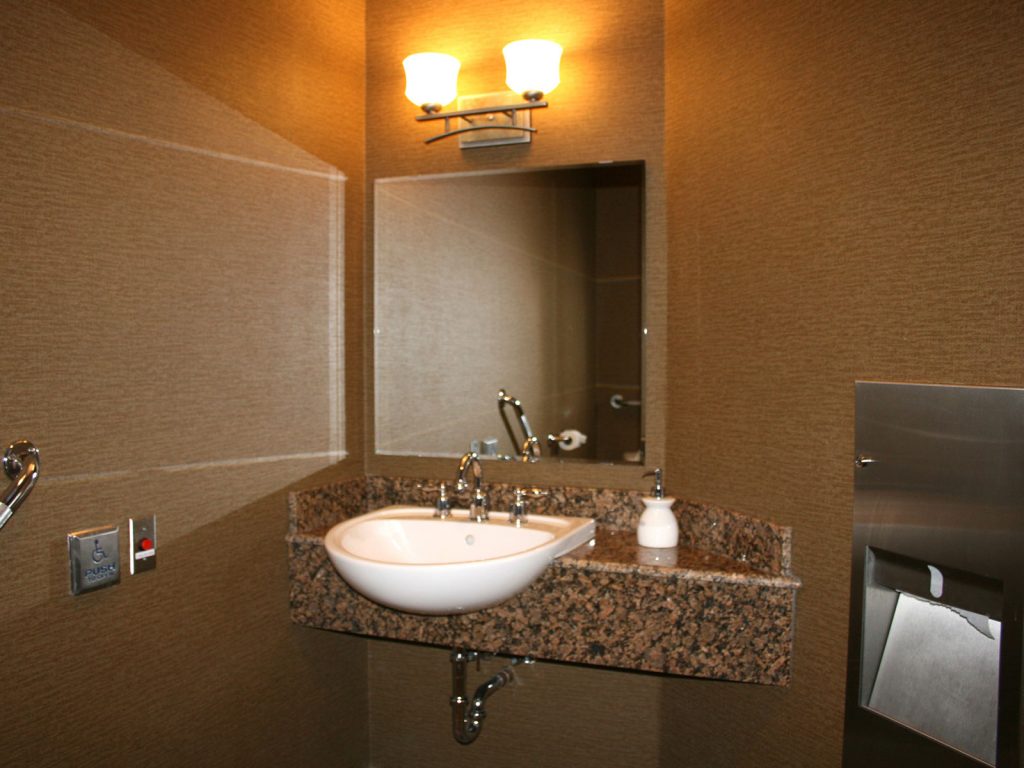 Commercial Handicap Bathroom - Granite - Sink