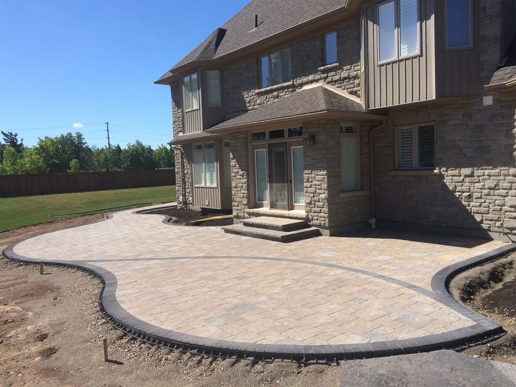 Curved Patio Build with Pave Edge