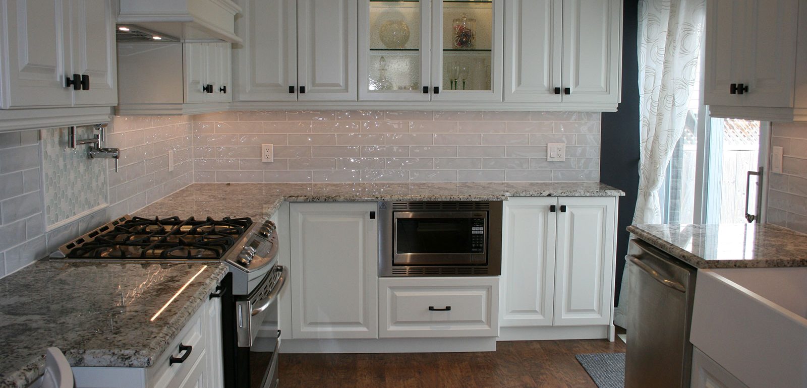Glass Subway Tile Backsplash