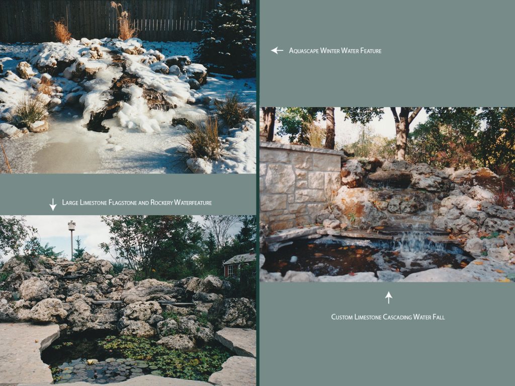 Aquascape and custom Limestone Water Features