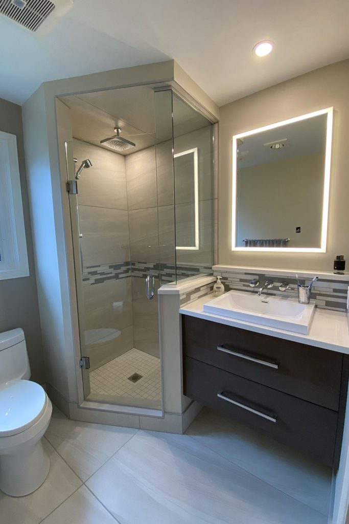 Custom Large Format Tile Bathroom